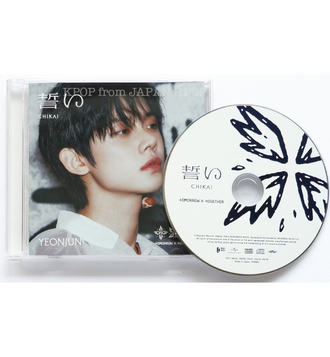 YEONJUN TXT JAPAN CHIKAI SOLO CD + Photocard set / POB Lucky