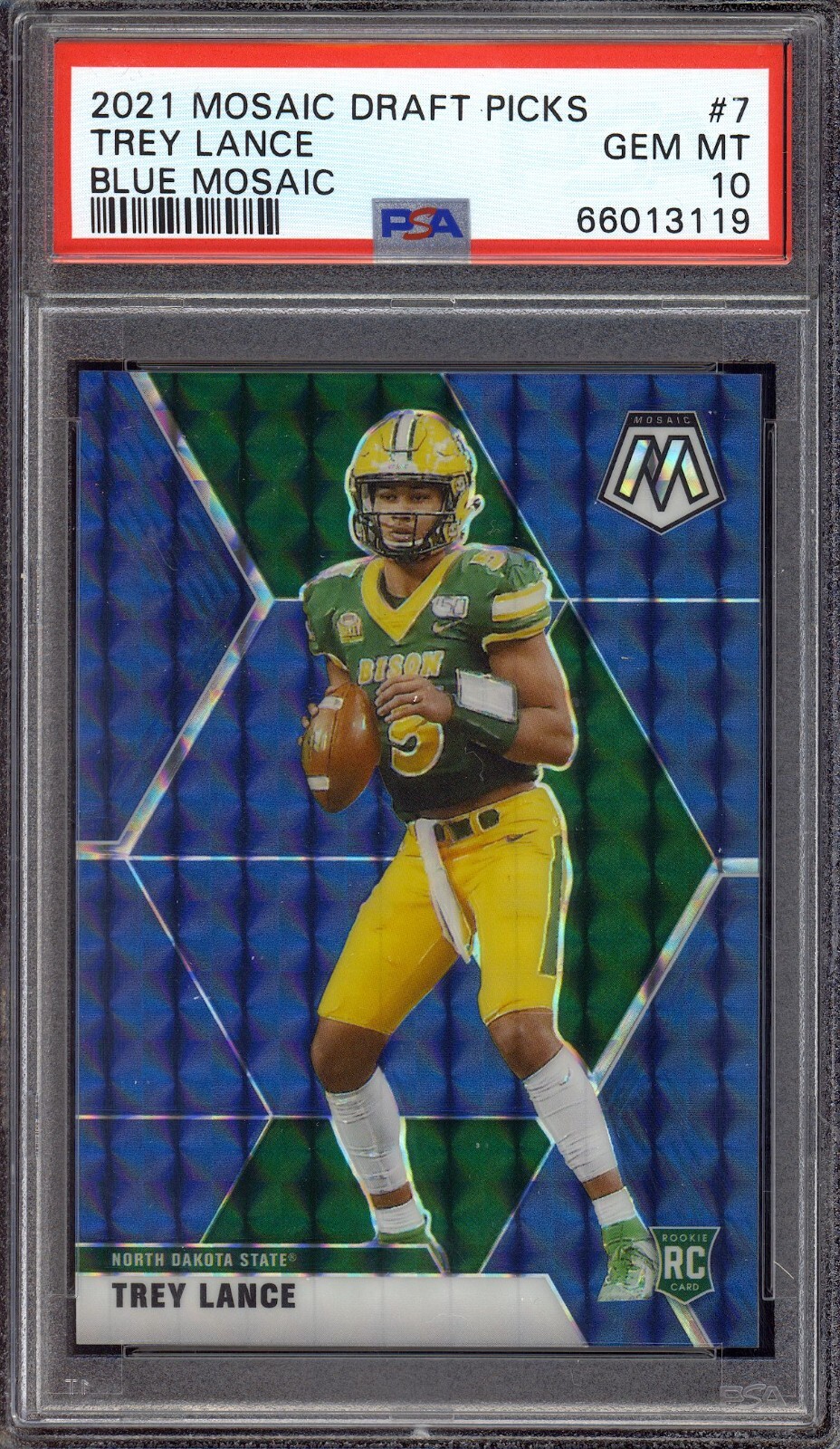 Trey Lance Panini Mosaic Draft Picks #7 Blue Mosaic