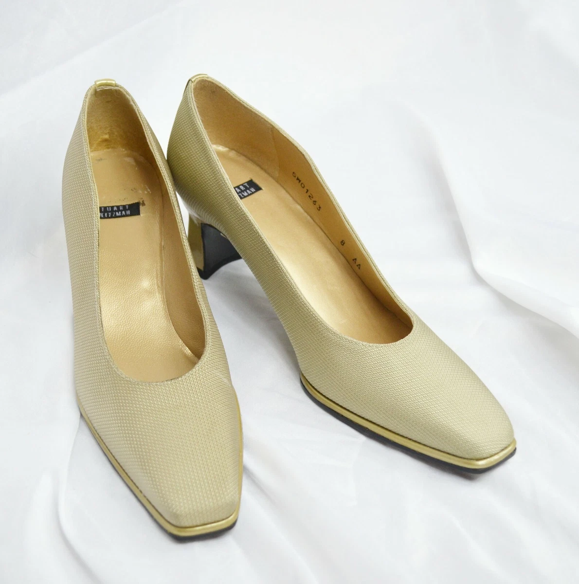 Stuart weitzman gold heels hotsell