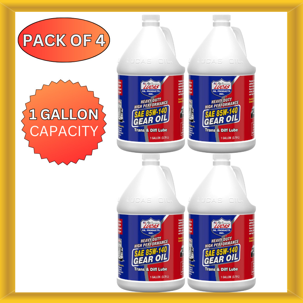 Lucas 10045 Heavy Duty 85w-140 Gear Oil 1 Gallon Capacity Pack Of 4