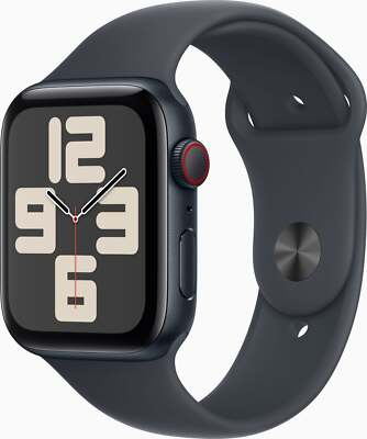 Apple Watch SE (2022) (GPS + Cellular) 44mm Mitternacht mit Sportarmband M/L ...