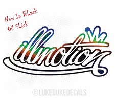 Illmotion Decal Sticker Black Oil Slick Jdm Euro Slammed Drift Stance Vinyl Car