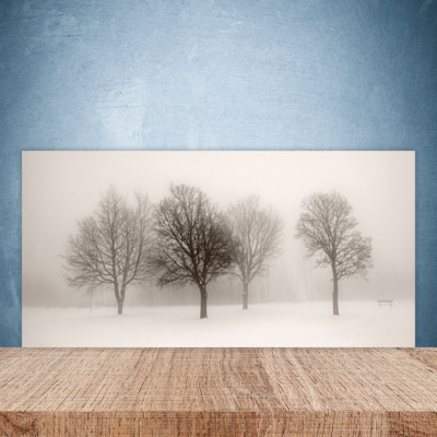 Crédence De Cuisine En Verre 100x50 Cm - Motif Paysage Arbre Lac - Neuf - Moderne