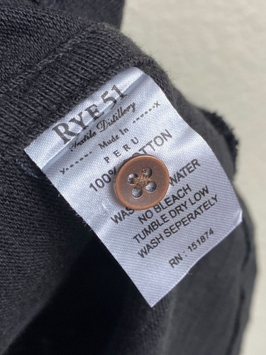 RYE 51 Black Short Sleeve Polo Shirt Men Size Large Cotton Golf Classic Basic - Picture 4 of 10