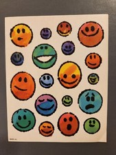 Vintage, American Greetings, Groovy Smiley Face Stickers  1 Sheet