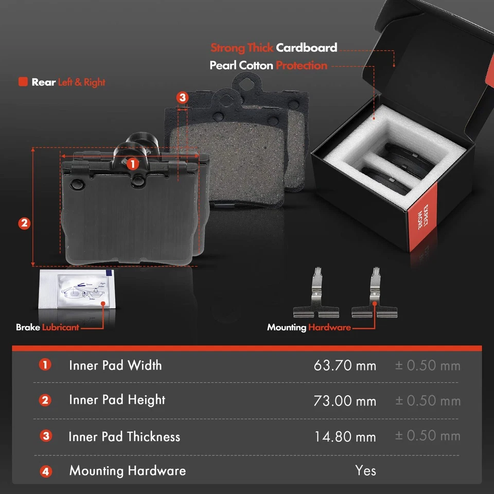 Rotor de freno de disco delantero y trasero y pastilla de freno de cerámica para Mercedes-Benz C230 C240 Foto 3 de 4