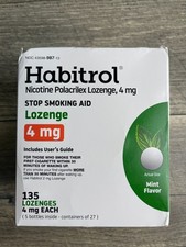 Habitrol Nicotine Polacrilex Lozenge 4MG Stop-Smoking Aid Mint Flavor 135 Count