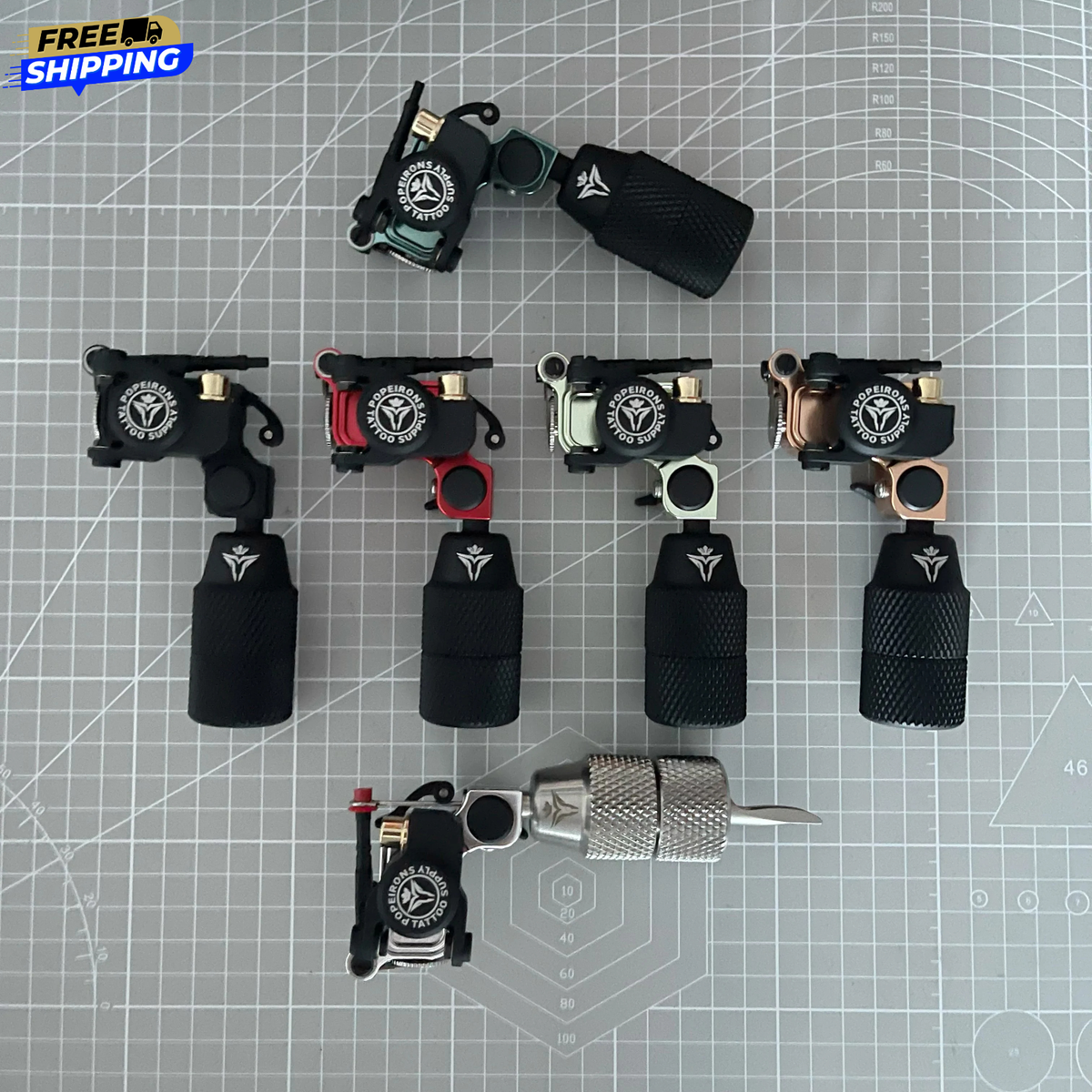 POPEIRONS V65 Rotary Tattoo Machine Adjustable Stroke2.5-5.0mm