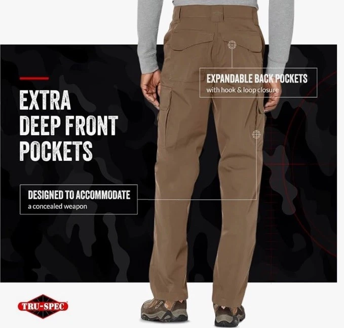 PANTALÓN TÁCTICO ORIGINAL TRU-SPEC SERIE 24-7-52” Cintura - Color Tierra - Caqui Foto 2 de 4