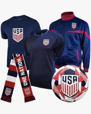 USA Soccer Ultimate Fan Pack 5 Piece Jacket Jersey Shirt Scarf Ball Size Large