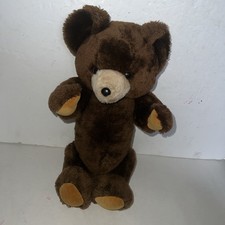 R Dakin Company Vintage 1973 Brown Bear 16 Plush Jointed Arms and Legs