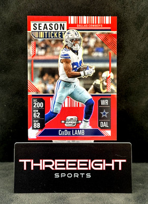 2024 Optic Contenders CEEDEE LAMB /199 Red Prizm #15 DALLAS COWBOYS