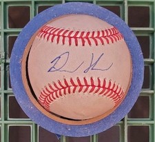 Autographed Baseball game used GRIFFIN HERRING Colorado Rockies 