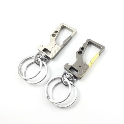 Men's Keychain Metal Belt Clip Anti Loss Buckle Bottle Opener Key Ring