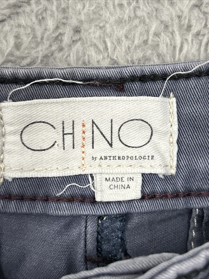 Pantalones Cortos Chino By Anthropologie Mujer Talla 26 Calce Relajado Gris Algodón Verano Foto 4 de 4