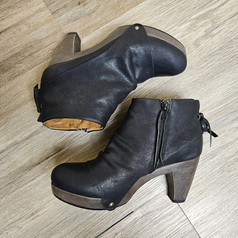 Mujer Coclico Botas Botín 3 en Tacón Cuero Negro Talla Cremallera Talla EU 36 US 6 Foto 3 de 4