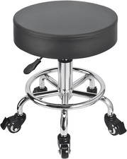 JOSTZHXIN Low Height Rolling Stool Height Adjustable Low Roller Seat, Swivel Sma