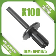 100 x AFU1075 Land Rover Defender Wheel Arch Mud Spat Eyebrow Rivet Clips UK