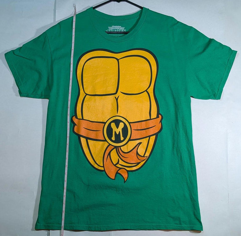 Nickelodeon Teenage Mutant Ninja Turtles TMNT Michaelangelo 2 sided Mens L Shirt