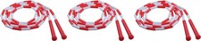 Champion Sports Plastic Segmented Jump Rope, 7 Feet - Red/White 3-Pack