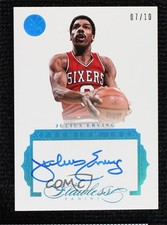 2015 Panini Flawless Premium Ink Sapphire 7/10 Julius Erving #PI-JE Auto HOF 3d3