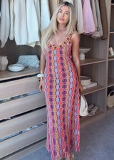 ZARA : Long Fringed Knit Dress : 3500/007 | *UK Buyers No Import Fees*