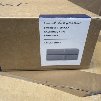 Rest Evercool Cooling Flat Sheet King/Cal King Light Gray