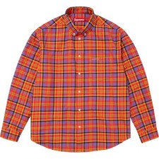 Supreme Plaid Flannel Shirt Orange