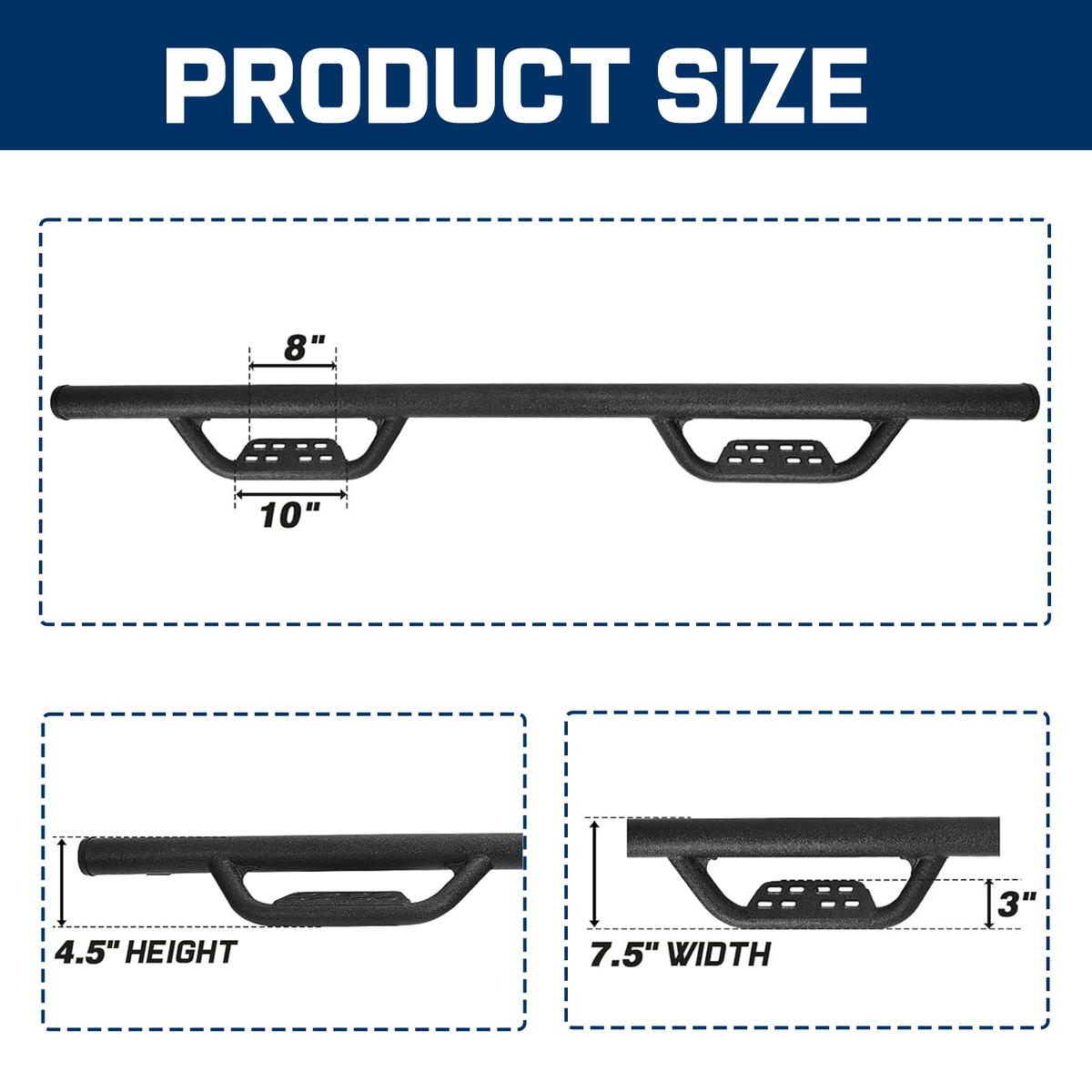 Drop Side Step Running Boards For 2015-2025 Colorado Extended Cab & Double Cab - 3