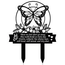 Geelin Butterfly Memorial Stake Decorations for Dad Cemetery Memorial Plaques
