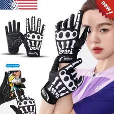 Skull Skeleton Cycling Gloves Touch Screen Bike Gloves Full Finger Biking Gloves