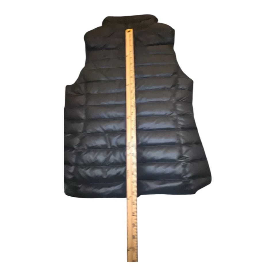 Chaleco acolchado GAP para mujer pequeño negro sin mangas relleno ropa exterior Foto 4 de 4
