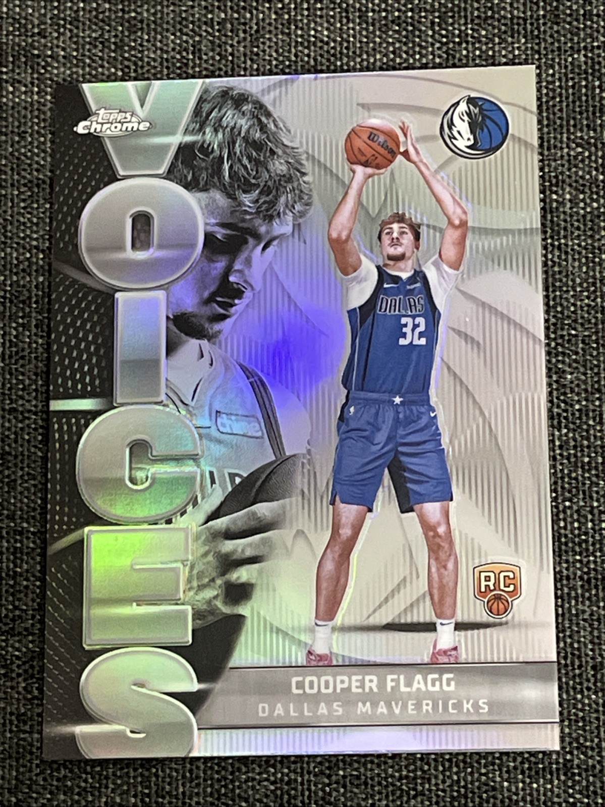 2025-26 Topps Chrome Cooper Flagg Voices Refractor VS-6 Mavericks 