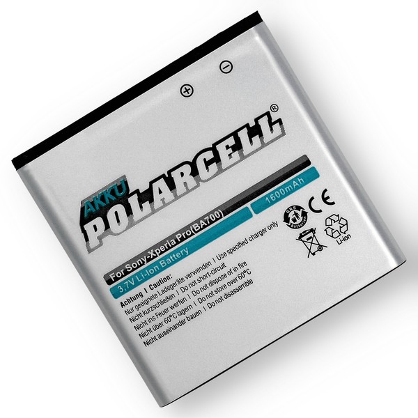 Polarcell Akku FüR Sony Ericsson Xperia Ray St18I Xperia Pro Mk16I BA700 Accu-image