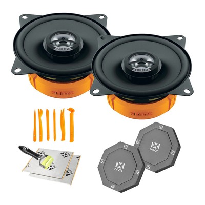 Hertz DCX100.3 4'' Coaxial Car Speakers with Installation Accessories