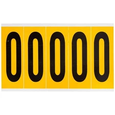 BRADY 1560-0 Number Label,0,5in.Hx1-3/4in.W,Vinyl 32MF03