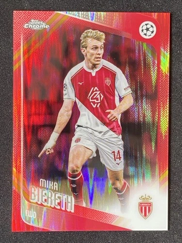 Mika Biereth 2025-26 Topps Chrome UCC Hongbao Red Refractor Base #178 -di2
