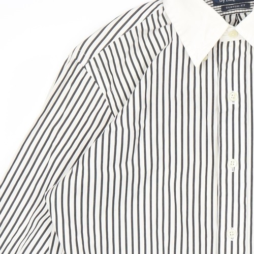Camisa Ralph Lauren Para Hombre Negra Rayas Algodón Abotonada M - Imagen 8 de 12