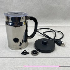 Nespresso Milk Frother Aeroccino Stainless Model 3192 Hot & Cold Works Great