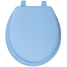 Padded Toilet Seat and Lid, Blue