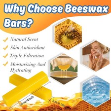 12PCS Yellow Beeswax-Bar - 290g 10.23oz Beeswax Block - Wax Bar Yellow Beesw...