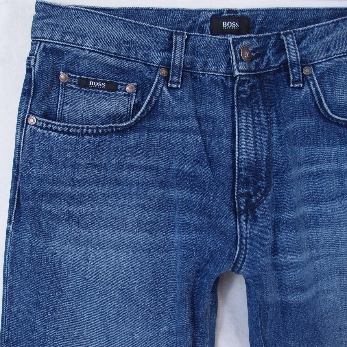Mens HUGO BOSS WYOMING Straight Blue Jeans W32 L34 thumbnail 2