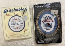 Vtg Lot Of 2 - Janlynn Cross Stitch & Dimensions Stitchables Unopened Kits
