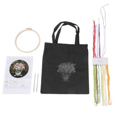 Kit de DéMarrage de Broderie pour DéButants avec 1 Sac Fourre-Tout en Toile2401