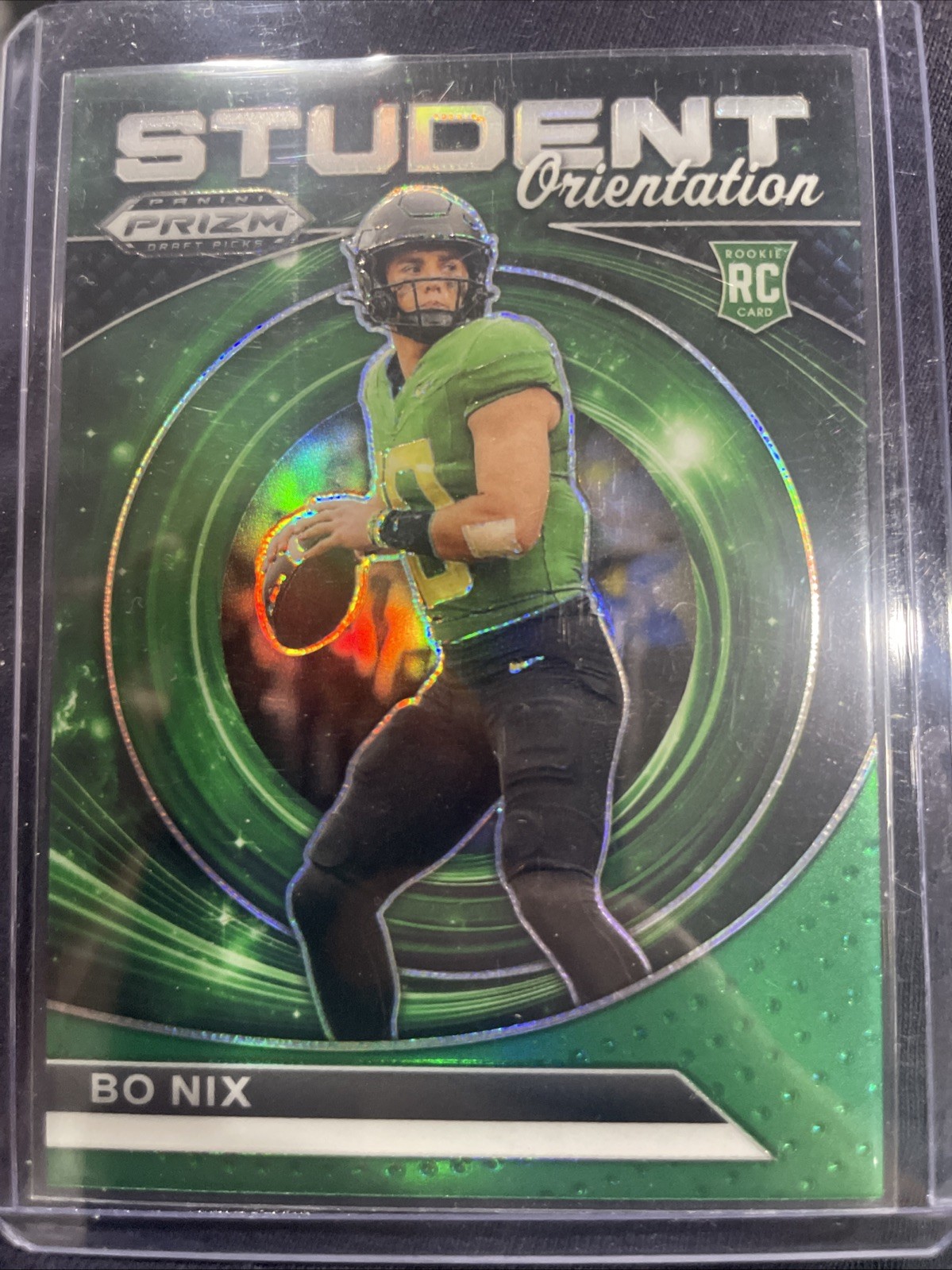BO NIX 2024 Panini Prizm Draft Picks Student Orientation GREEN PARALLEL RC SO-BN