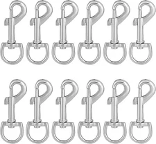 3 Inch Swivel Snap Hooks, 12Pcs Heavy Duty Pet Leash Hooks Swivel Eye Snap Cl...