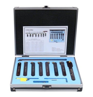Accusize Indexable Carbide Turning Tools Boring Bar 9pc