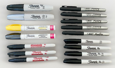 Lot of 14 NEW Sharpie BIC Paint Pens Industrial Fine Point Permanent Ink Markers