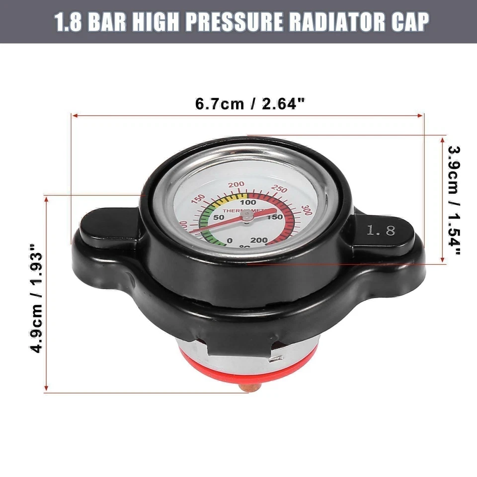 1XRadiator Cap High Pressure Fit for Honda Kawasaki Suzuki Yamaha Motorcycle ATV Foto 4 de 4