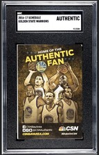 STEPH CURRY + More 2016-17 Golden State Warriors Pocket Schedule Slabbed by SGC